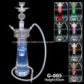 Novo Estilo Limpar Mazaya Todos Hookah De Vidro com LED